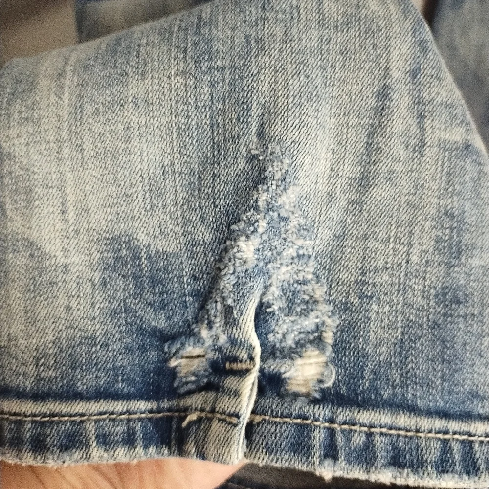 Rerock For Express Bleached Grunge Western Festival Rock Boho Bootcut Jeans‎ 10